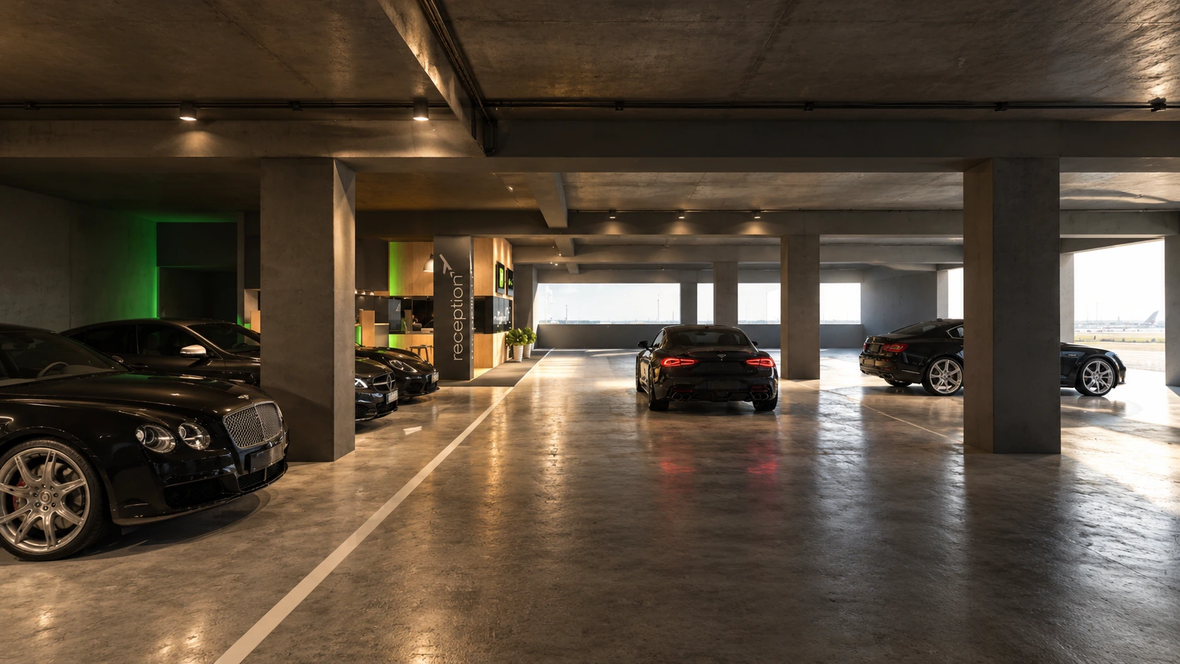 Circulação interior e ligação à zona de atendimento — visualização do Projeto 089